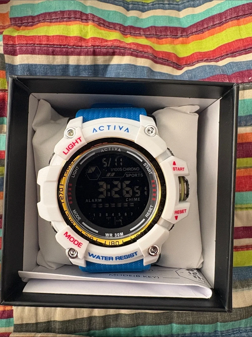 New Activa X Invicta Digital Men's Watch 56mm White/Blue ACW8020-009 Invicta